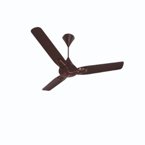 Plain Ceiling Fan - Iron 48mm Brown, Aluminium Powder Coated Blades, Double Ball Bearing, Electrical Powered