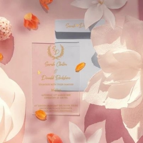Wedding Invitation Acrylic Card