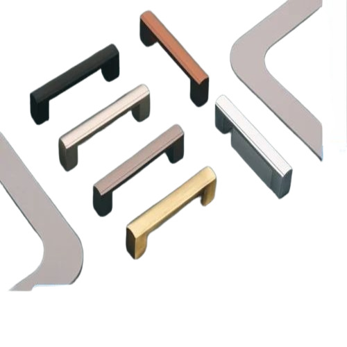 Wooden Door Cabinet Handle - Stainless Steel 100 mm Silver Polished Glossy Finish Screw In Pulling