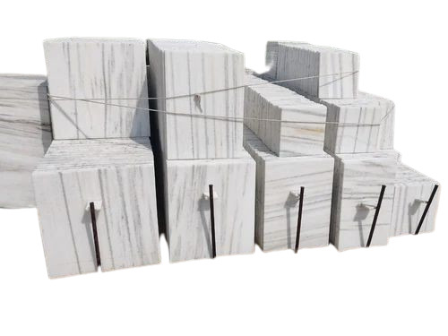 16 Mm Makrana Dungri Marble - 16mm Thickness, White, Unpolished Slab | Flooring, Water Absorption No