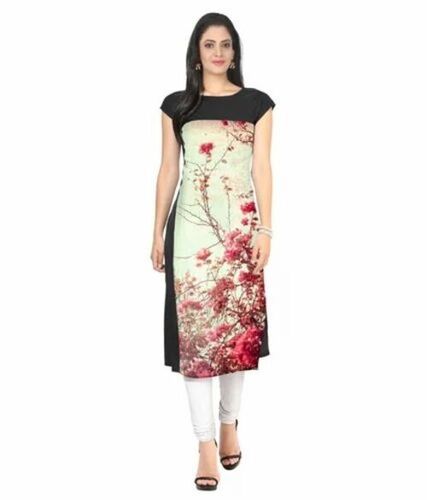 Designer Black Crepe Kurti
