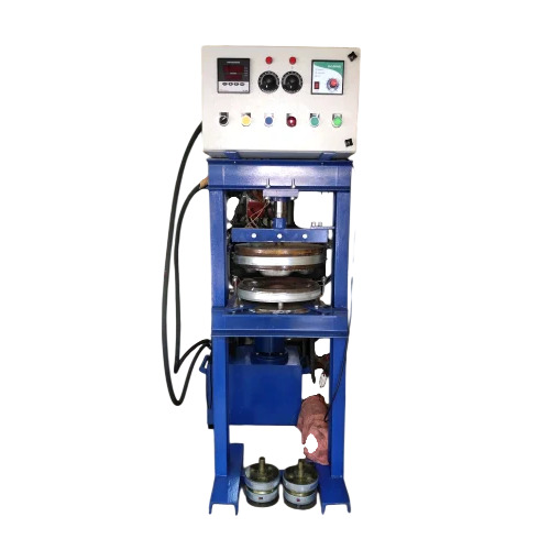 Fully Automatic Paper Plate Machine - Mild Steel, 14 Inch, Blue, 2 HP, PLC Control, 3x10 Ft
