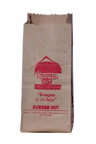 Logo Printed Mini Paper Pouch - 2kg Brown 60 GSM, Flexographic Print, Glossy Finish, Biodegradable, Moisture Proof, Recyclable