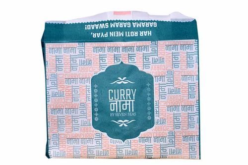 Ogr Paper Roti Packaging Pouch - 8x12 Inches, Multi Color, 40 GSM | Biodegradable, Moisture Proof, Flexo Printed, Glossy Finish, 2kg Capacity