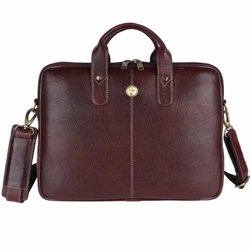 Plain Leather Messenger Bag