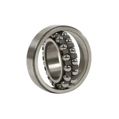 Self Aligning Ball Bearing - Bearing Steel, Double Row, Polished Silver Grey | Corrosion Resistant, High Tensile Strength