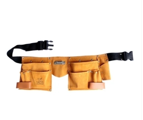 Split Leather Construction Tool Belt - Color: Yellow