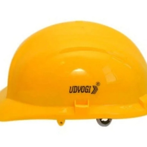 Yellow pvc construction safety helmet