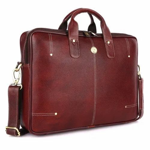 Zipper Leather Laptop Bag