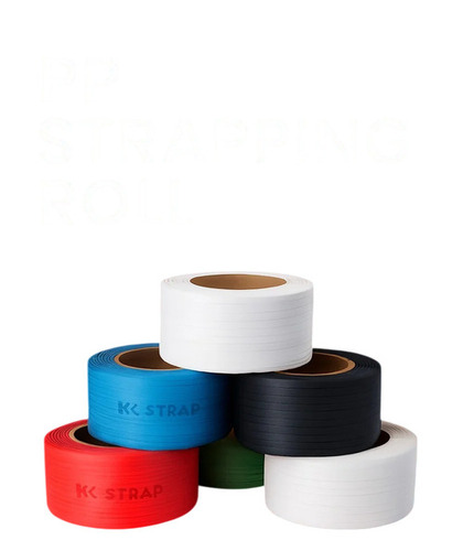 15mm Coloured PP Strapping Roll - Virgin Grade PP, 0.6mm Thickness, Yellow Bright Finish, Round Roll | Smooth Finish, Industrial Packaging, Carton Sealing