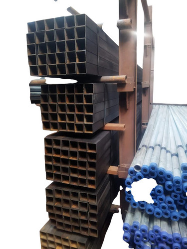 6mm Ms Pipe - Mild Steel 75x40mm Black Rectangular, Galvanized Seamless Alloy, Heavy Duty Industrial