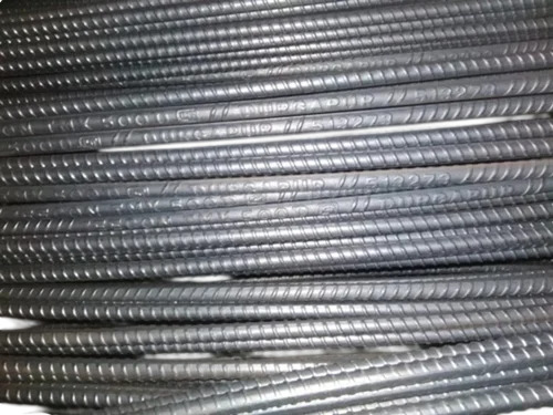 8 Mm Saria Tmt Bar - Mild Steel, 8 Mm Diameter, 12+ Meter Length | Fe 500 Grade, Building Construction Use, BIS 1786:2008