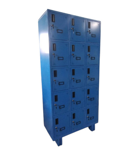 Blue Industrial Staff Locker - Mild Steel 78'' Height 900 MM Width Blue | Rectangular Shape No Mirror Door