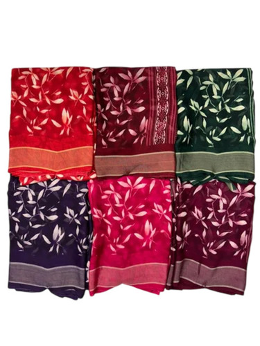 Designer Printed Ladies Saree - Soft Lightweight Fabric, Multiple Colors, Standard & Custom Sizes, Skin Friendly, Modern Style