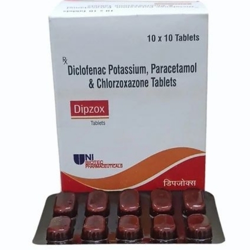 Dipzox Diclofenac Potassium Paracetamol Chlorzoxazone Tablets