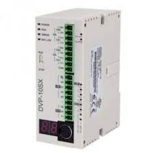 DVP10SX11TMPU - 4 DI 2 DO (T) 2 AI 2 AO, 24 V DC Panel Mount | High-Speed Processing, Versatile PLC Control, Industrial Reliability