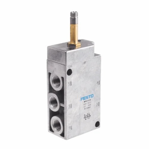 Festo Solenoid Valve - Aluminium 1 Inch Silver, Stainless Steel, 5 Way, Single End, 230V AC