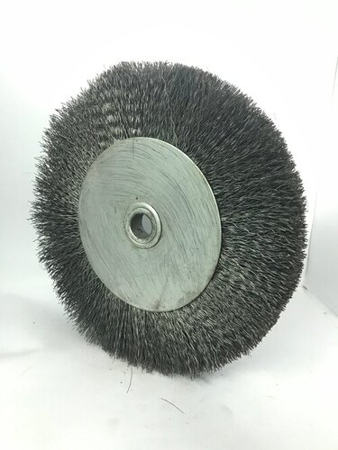 Industrial Round Wire Brush - Steel, Standard Size, Gray | Durable, Long Lasting, New Condition