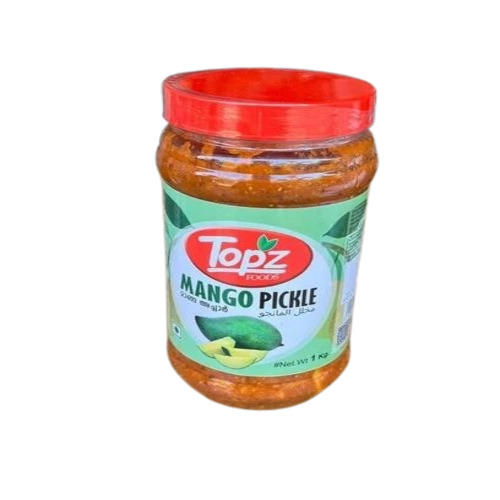 Mango Pickle - Sliced Mango in Oil, Plastic Bottle, 1 Kg | Sour Taste, A Grade, 12 Months Shelf Life