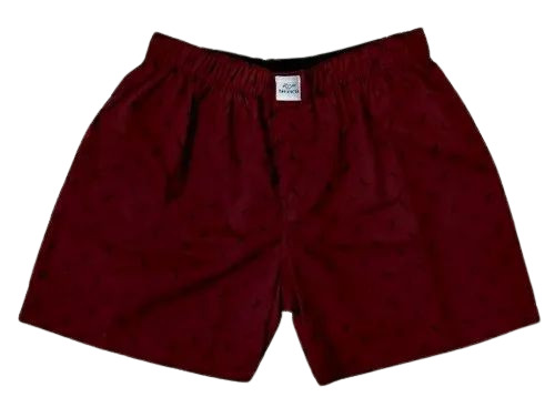 Men Plain Shorts - Lightweight Cotton, Various Sizes, Red | Quick Dry, Comfortable Fit, Breathable