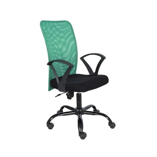 Mid Back Mesh Office Chair - Metal Base, Green Black, Class 4 Gas Lift, Nylon Castors | Durable, Easy to Clean, Skin Friendly