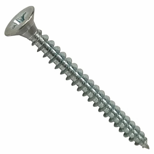 Mild Steel Chipboard Screw - Stainless Steel, Standard Size, Silver | Corrosion Protection, Durable, High Quality