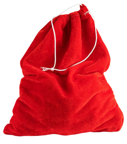 Plain Velvet Fabric Bag - Soft Velvet Material, Red, Rectangular | Lightweight, Durable, Reusable, Easy Hand Wash