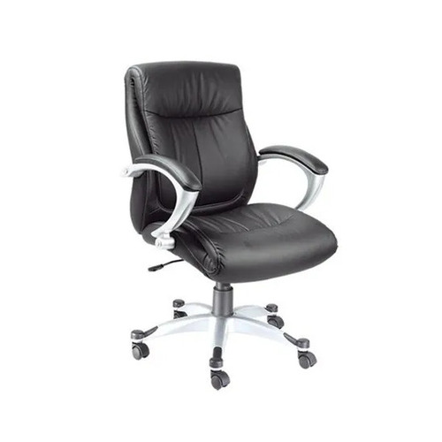 SF-115 Black Leather Director Chair