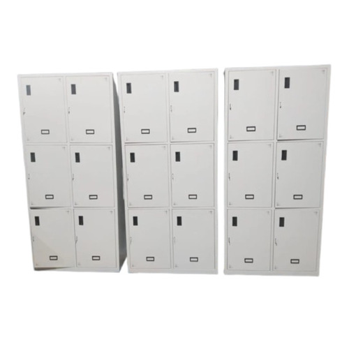 Staff Locker Cabinet - Mild Steel, 6x3 Gata Packing, Grey Powder Coat | Rectangular Design