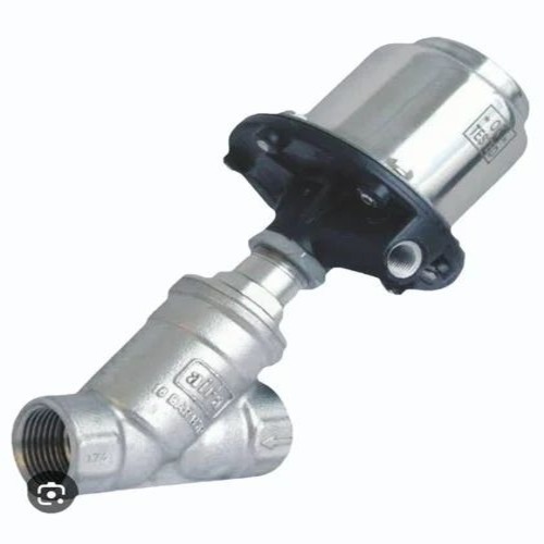 Y Type Pneumatic Control Valve - Aluminium Silver Plated 10 Bar 220Â°C | Stainless Steel Silver Custom Size Industrial Use