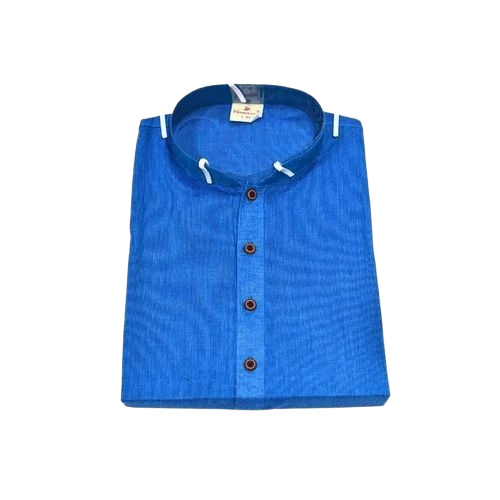 Blue Men Cotton Kurta