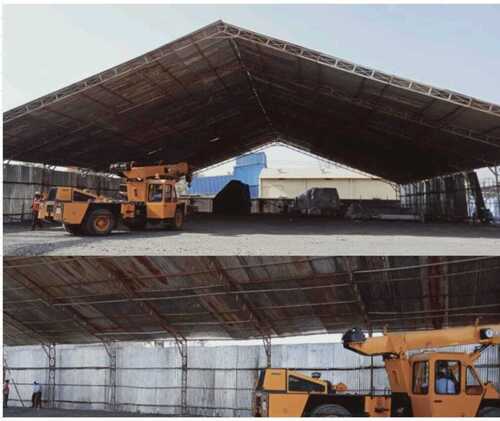 Heavy Steel Structures & Gi Roofing Temporary Shed On Hire - Color: Gray