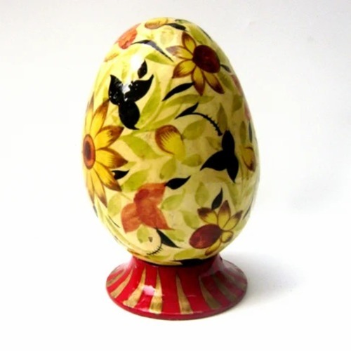 Paper Mache Egg Yellow