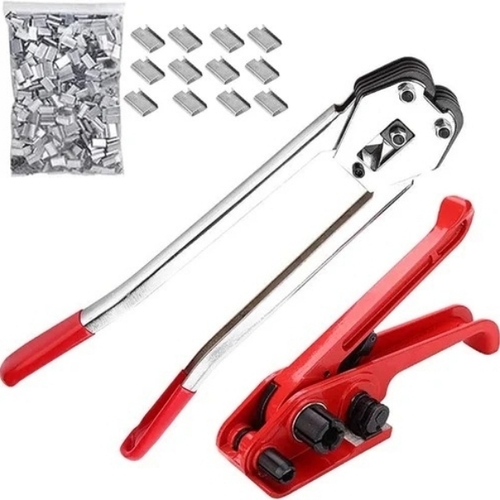 Pet Strapping Tensioner - Metal, Red, Manual Power Source | Heavy Duty, Human Machine Interface, 1 Year Warranty