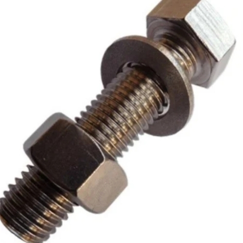 Polished Nut Bolts - Mild Steel Standard Size Silver | Fine Finished Durable Heavy Duty Customized Head Size