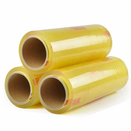 PVC Cling Film - PVC Film 600m x 150mm, Transparent Yellow, Smooth Finish, Water Resistant