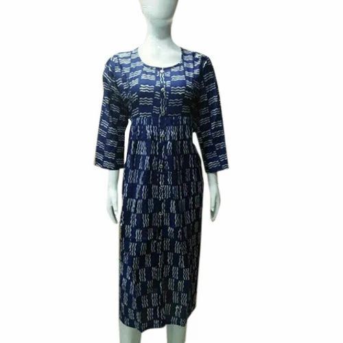 3/4th Sleeve Cotton Kurti - Multi Color, Regular Fit, Ladies | Breathable, Anti UV, Quick Dry, Comfortable Fit