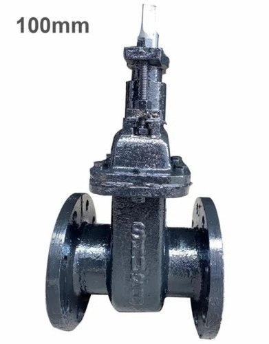 Cast Iron Double Flange Sluice Valve - Cast Iron, 1.5 Inch, Black, High Pressure | Manual, Water, Industrial