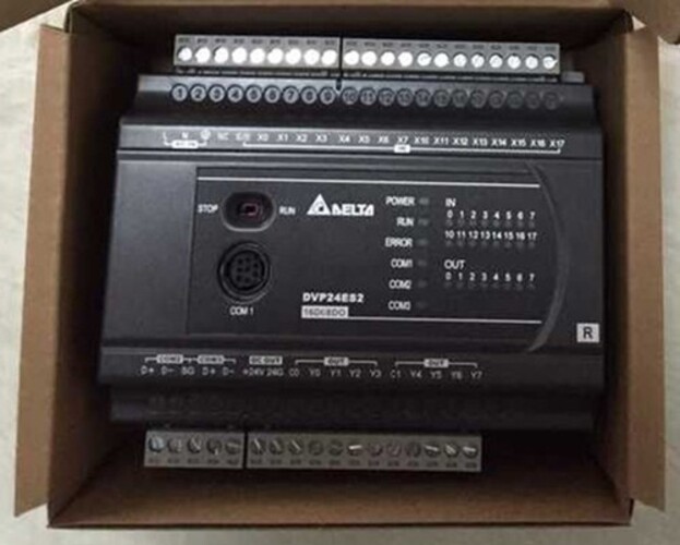 DVP24ES200R MPU With 16 DI; 8 DO(R) - Black, 100~240V AC, Panel Mount | Digital Inputs, Relay Outputs, Sequential Control