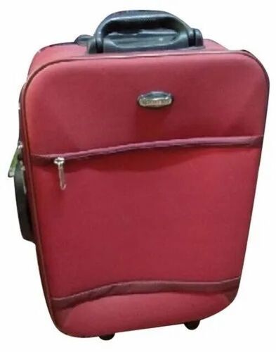 Maroon Plain Polyester Travel Trolley Bags - Various Sizes, Maroon, Zipper Closure | Durable, Lightweight, Fine Finished