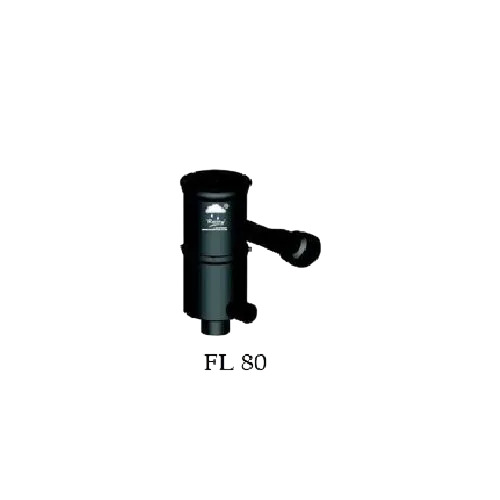 Rainy Rainwater Harvesting Filter FL 80 - HDPE Black, SS 304 Filter Medium, 3" Diameter, 100 LPM Flow Rate