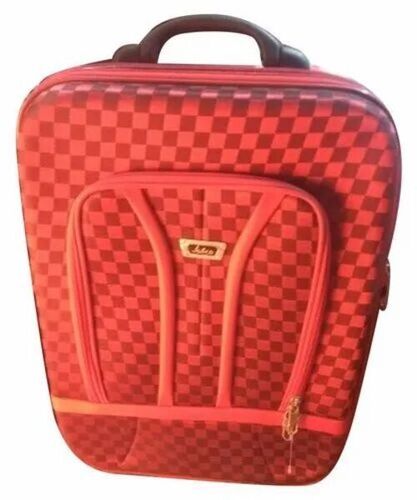 Red Polyester Zipper Travel Trolley Bag - Polyester, Red, Various Sizes | Durable, Lightweight, Fine Finished, Modern Style