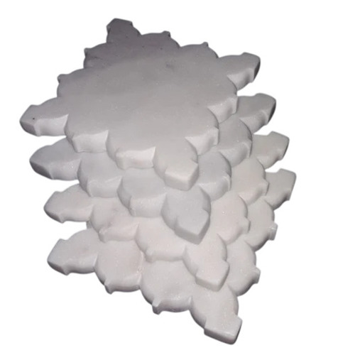 White Marble Coaster - Marble, 10 cm, White | Smooth Polished Surface, Heat & Moisture Resistant, Scratch Protection
