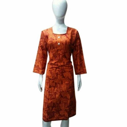 Women Cotton Kurti - Printed, Regular Fit, Long Sleeve, Various Sizes | Breathable, Anti Wrinkle, Quick Dry, Comfortable Fit