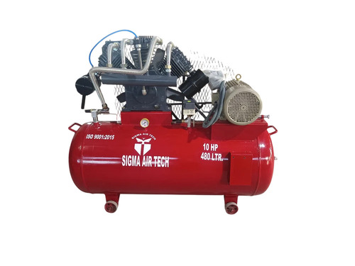 10 Hp Industrial Air Compressor - Color: Red