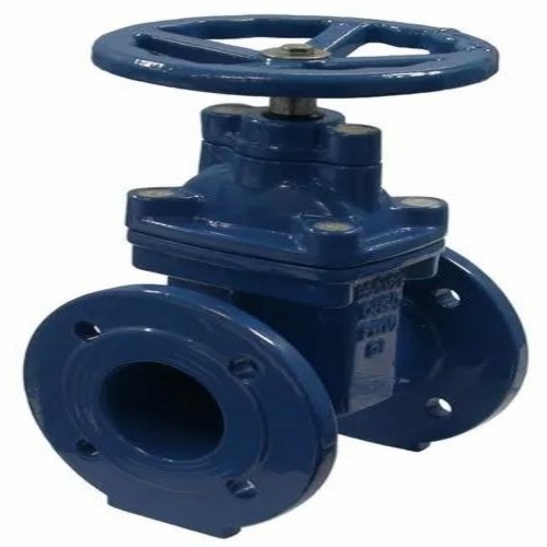 Black Cast Iron Gate Valve - Cast Iron 2 Inch, Manual Operation | Silver, Black, Industrial Use