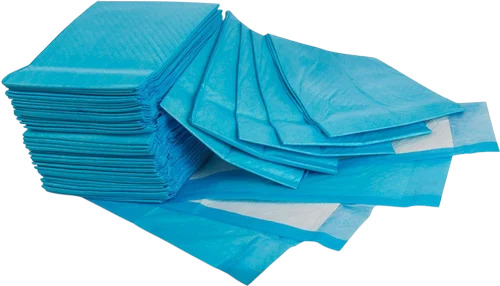 Disposable Patient Bed Underpad - Soft Comfortable Polymer 60x180cm Blue, Heavy Absorbency, Leak Proof, Odor Control