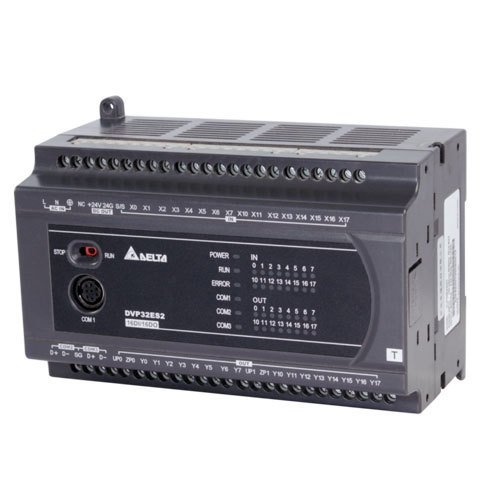 DVP32ES200R MPU with 16 DI; 16 DO(R) - Black, Panel Mount, 100-240V AC, 50/60Hz | Digital I/O, Relay Outputs, Real-Time Control