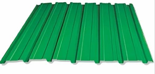 Green Color Coated FRP Roofing Sheet - 1 mm Thick 4ft Wide Rectangular | Residential Use Hot Rolled