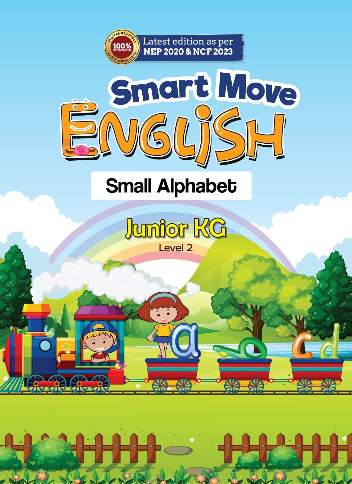 Junior KG Level 2 Smart Move Small Alphabet Book - Cardboard A4 Hardcover, 2.5mm Board | Fun Lowercase Letters, Step-by-Step Tracing, Colorful Illustrations, Early Reading Skills